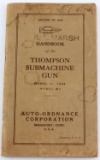 1940 THOMPSON SUBMACHINE GUN HANDBOOK M1 1928