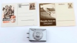 WWII THIRD REICH GERMANY SS BELT BUCKLE & POSTCARD