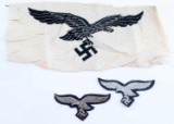 WWII GERMAN THIRD REICH LUFTWAFFE PATCH LOT OF 3