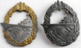 WWII GERMAN 3RD REICH KRIEGSMARINE DESTROYER BADGE