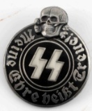 WWII GERMAN THIRD REICH WAFFEN SS TOTENKOPF BADGE