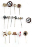 WWII THIRD REICH GERMAN SWASTIKA SS STICK PINS