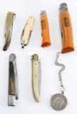 VINTAGE FRENCH FOLDING POCKET KNIFE LOT OF 7