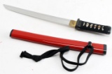 MODERN JAPANESE TANTO DAGGER WITH WOODEN SCABBARD