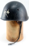 WWII ITALIAN M33 BLACK SHIRT FIELD HELMET