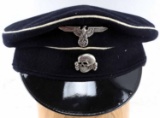 WWII GERMAN THIRD REICH WAFFEN SS VISOR CAP