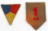 RARE WWI US TANK PATCH & 1ST DIVISION BIG RED ONE
