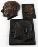 WWII THIRD REICH GERMAN ADOLF HITLER WALL PLAQUES