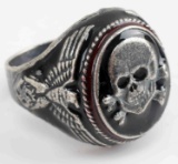 WWII THIRD REICH GERMAN WAFFEN SS TOTENKOPF RING