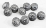 WWII THIRD REICH GERMAN WAFFEN SS TOTENKOPF BUTTON