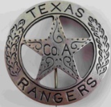 TEXAS RANGER COMPANY MEXICAN PESO LAW BADGE