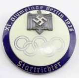 WWII THIRD REICH GERMAN 1936 SUMMER OLYMPICS BADGE