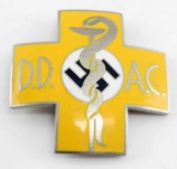 WWII THIRD REICH GERMAN DDAC CADUCEUS BREAST BADGE