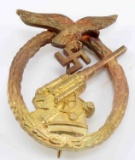 WWII THIRD REICH GERMAN LUFTWAFFE FLAK BADGE