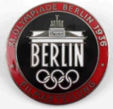 WWII GERMAN 1936 SUMMER OLYMPIC FILM MAKER BADGE