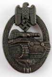 WWII GERMAN HEER BRONZE TANK ASSAULT BADGE