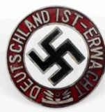 WWII GERMAN THIRD REICH DEUTSCHLAND SWASTIKA BADGE