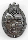 WWII GERMAN THIRD REICH SILVER TANK ASSAULT BADGE