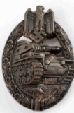 WWII GERMAN THIRD REICH SILVER TANK ASSAULT BADGE