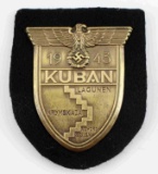 WWII GERMAN PANZER SS 1943 KUBAN SLEEVE SHIELD