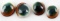 CABOCHON GREEN TONE EYE OF SHIVA POLISHED SHELLS