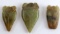 THREE CHINESE GREEN SOAPSTONE PENDANTS