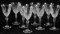 LOT OF 8 CRYSTAL RED WINE GLASSES OVER 7 INCH