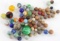 LOT OF 30 ANTIQUE COLORED & 41 CLAY MARBLES