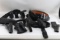 LOT OF POLICE LEATHER GUN HOLSTERS BELTS NYLON