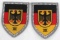 2 GERMAN BLACK EAGLE SHIELD SLEEVE PATCHES