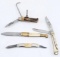 JAPANESE FOLDING POCKET KNIFE LOT OF FOUR.