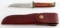 VINTAGE 1989 BUCK 102V WOODSMAN KNIFE WITH SHEATH.