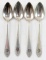 WWII GERMAN THIRD REICH EVA BRAUN TEA SPOON LOT 4