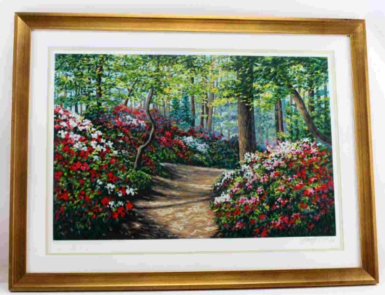 SCHAEFER MILES SIGNED SERIGRAPH AZALEA ABUNDANCE