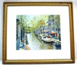 ANDRE BARDET SIGNED FRENCH SCENE AP SERIGRAPH