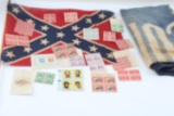 CONFEDERATE FLAG 13 STAR BANNER US POSTAGE STAMPS