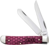 CASE KNIFE SMOOTH BONE MERLOT COLOR WASH TRAPPER