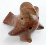 PRECOLUMBIAN CLAY BIRD SHAPED OCARINA WHISTLE