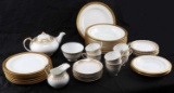 NEW CHELSEA GOLD TRIM FINE BONE CHINA SET