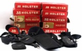 LOT OF BUCHEIMER LEATHER HOLSTERS IN BOXES & MORE