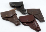 EASTERN EUROPEAN LEATHER MAKAROV HOLSTER LOT OF 4