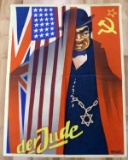 WWII GERMAN THIRD REICH ANTI SEMITIC POSTER