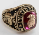 USMC MARINE CORP SIGNET RING SIZE 10 MENS