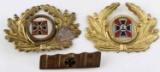 WWII GERMAN VETERANS CAP BADGES PLUS BAR