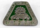 WWII GERMAN 3RD REICH VOLKSWAGON FACTORY BADGE