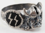 WWII GERMAN WAFFEN SS VIKING DIVISION SILVER RING