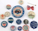 PINBACK BUTTON LOT POLITICAL REMEMBER MAINE MORE