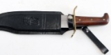 LARGE WESTERN STYLE BOWIE KNIFE W BRASS FITTINGS