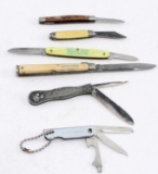 ASSORTED VINTAGE FOLDING POCKET KNIFE LOT OF 6