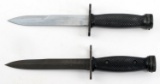 TWO WWII US CAMILLUS M4 BAYONET KNIVES